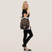 Tote Bag Emblème de puissance de l'ours rugissant (Sur le modèle)