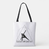 Tote Bag Emblème de Yoga Pose Triangle (Dos)