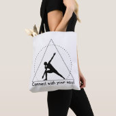 Tote Bag Emblème de Yoga Pose Triangle (De près)