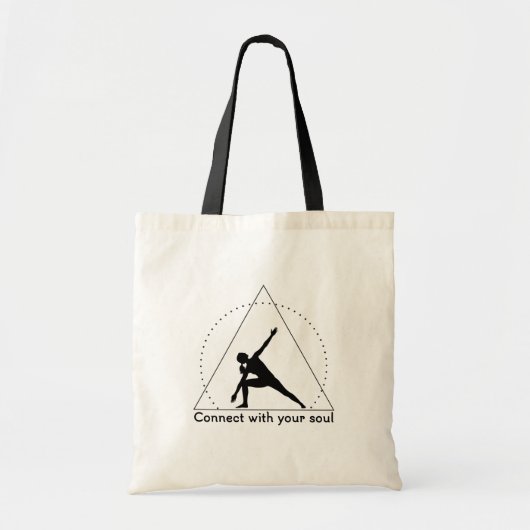 Tote Bag Emblème de Yoga Pose Triangle (Devant)