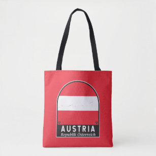 Tote Bag Emblème Drapeau Autriche Vintage 
