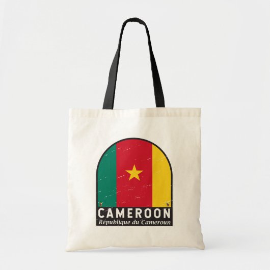Tote Bag Emblème du drapeau camerounais Vintage (Devant)