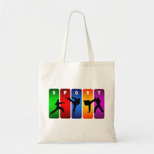 Tote Bag Emblème multicolore de karaté (Devant)