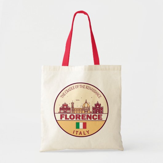 Tote Bag Emblème Skyline de Florence Italie (Devant)