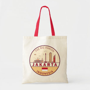 Tote Bag Emblème Skyline de Jakarta Indonesia City