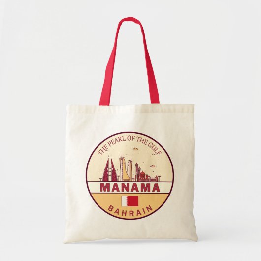 Tote Bag Emblème Skyline de Manama à Bahreïn (Devant)
