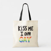 Tote Bag Embrasse-Moi Je Suis Gay (Dos)