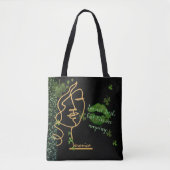 Tote Bag Embrasse-moi Shamrock noir (Devant)