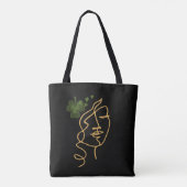 Tote Bag Embrasse-moi Shamrock noir (Dos)