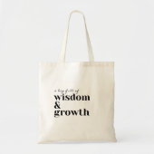 Tote Bag Embrassez la sagesse et la croissance Inspirationa (Devant)