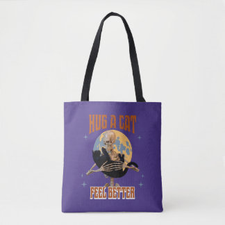 Tote Bag Embrassez un chat, sentez-vous mieux Skeleton Accr