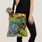 Tote Bag Emerald Cosmic Dragon (De près)