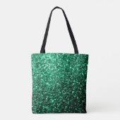 Tote Bag Emerald Green fausse parties scintillant scintille (Dos)