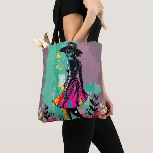 Tote Bag Emerald Muse Duet  (De près)
