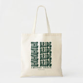 Tote Bag Émeraude Vert tendance Boho Retro Mariée personnal (Devant)