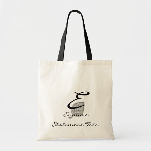 Tote Bag Emma's Cute Chic Silver Leaf Déclaration Fourre-to (Devant)