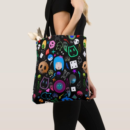 Tote Bag Emo Halloween (De près)