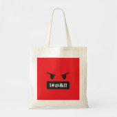 Tote Bag Émoji de la face rouge en colère (Devant)
