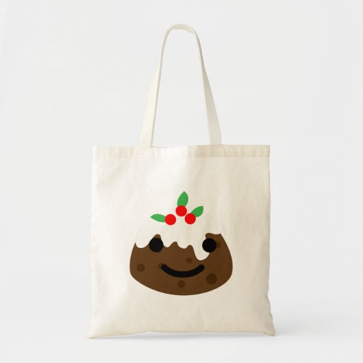 Tote Bag emoji pudding de Noël (Devant)