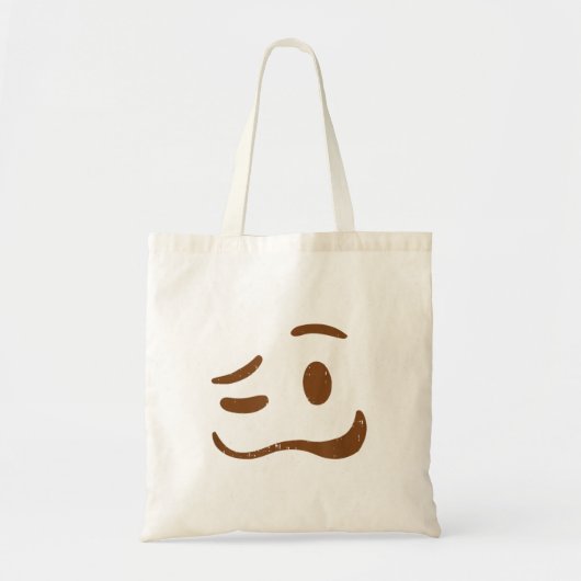 Tote Bag Emojis Halloween Crung bouche Woozy visage Emojis (Devant)