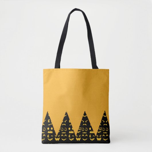 Tote Bag Émoticône citrouille (Devant)