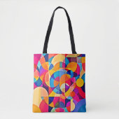 Tote Bag Émotion de couleur géométrique (Devant)