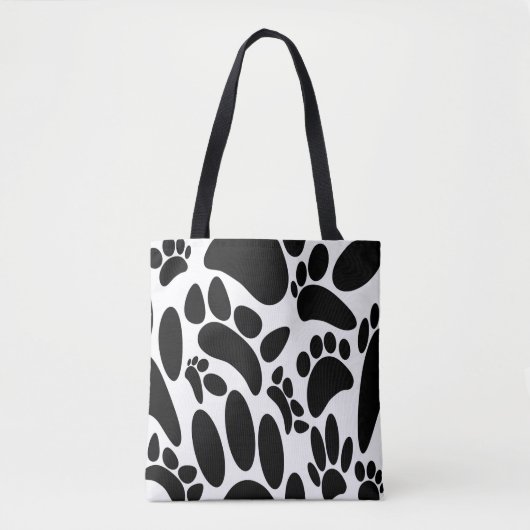 Tote Bag Empreinte Abstraite de chien (Devant)
