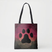 Tote Bag Empreinte animale, patte chat/chien (Devant)