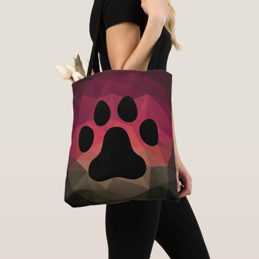 Tote Bag Empreinte animale, patte chat/chien (De près)