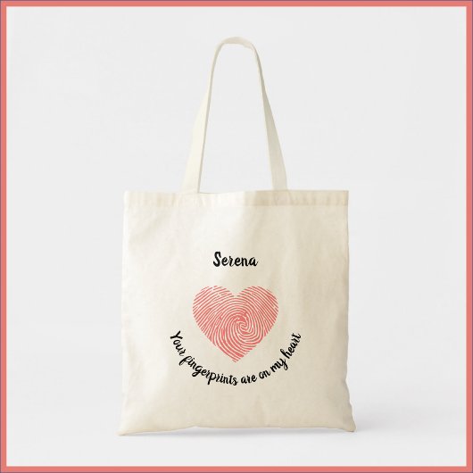 Tote Bag Empreinte Coeur moderne