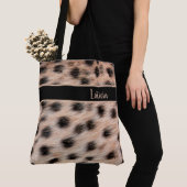 Tote Bag Empreinte de léopard (De près)