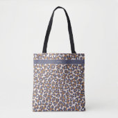 Tote Bag Empreinte de léopard-bleu Brown (Devant)