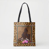 TOTE BAG EMPREINTE DE LÉOPARD BOHO BARREL RACER BARREL (Devant)