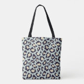 Tote Bag Empreinte de léopard crème, vert menthe et noir (Dos)