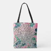 Tote Bag Empreinte de léopard de Parties scintillant floral (Dos)