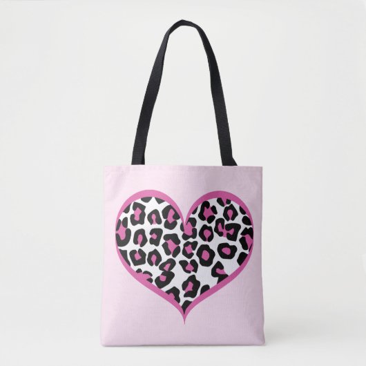 Tote Bag Empreinte de léopard du coeur sauvage (Devant)