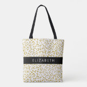 Tote Bag Empreinte de léopard, Leopard d'or, Parties scinti (Dos)
