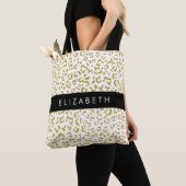 Tote Bag Empreinte de léopard, Leopard d'or, Parties scinti (De près)