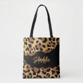 Tote Bag Empreinte de léopard Monogramme mignon (Devant)