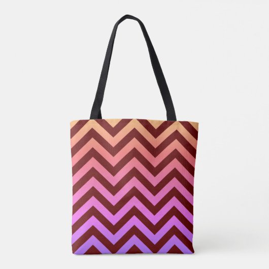 Tote Bag Empreinte de léopard Monogramme Zigzag Chevron Deu (Dos)