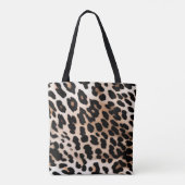 Tote Bag Empreinte de léopard noir crème (Dos)
