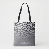Tote Bag Empreinte de léopard parties scintillant (Devant)