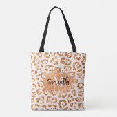 Tote Bag Empreinte de léopard Parties scintillant d'or (Dos)