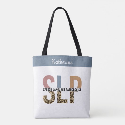 Tote Bag Empreinte de léopard Pathologiste de la parole per (Dos)