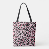 Tote Bag Empreinte de léopard rose et noir chic (Dos)