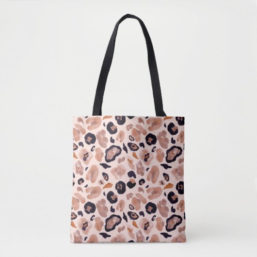 Tote Bag Empreinte de léopard, sans soudure, arrière - plan (Devant)
