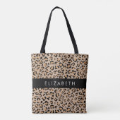 Tote Bag Empreinte de léopard, Spots, Leopard Brown, Votre (Dos)