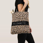 Tote Bag Empreinte de léopard, Spots, Leopard Brown, Votre (De près)