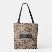 Tote Bag Empreinte de léopard, Spots, Leopard Brown, Votre  (Dos)
