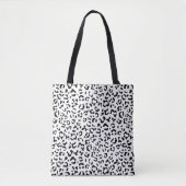 Tote Bag Empreinte de léopard, Zones Léopard, Noir Et Blanc (Devant)